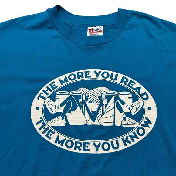 vintage  "The More You Read The More You Know" t-shirt size Large Comedy retro - Picture 2 of 8